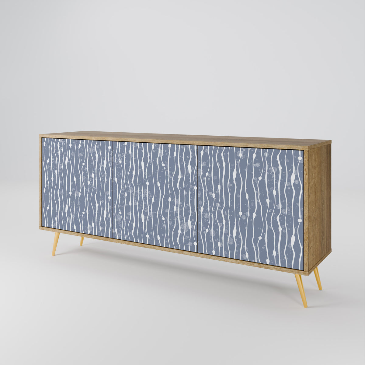 GRAPHITE RAIN Třídveřová komoda
