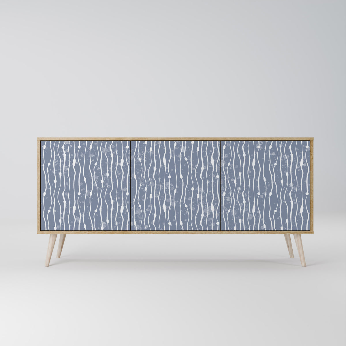 GRAPHITE RAIN Třídveřová komoda