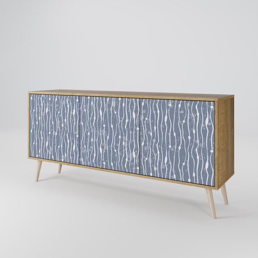 GRAPHITE RAIN Třídveřová komoda