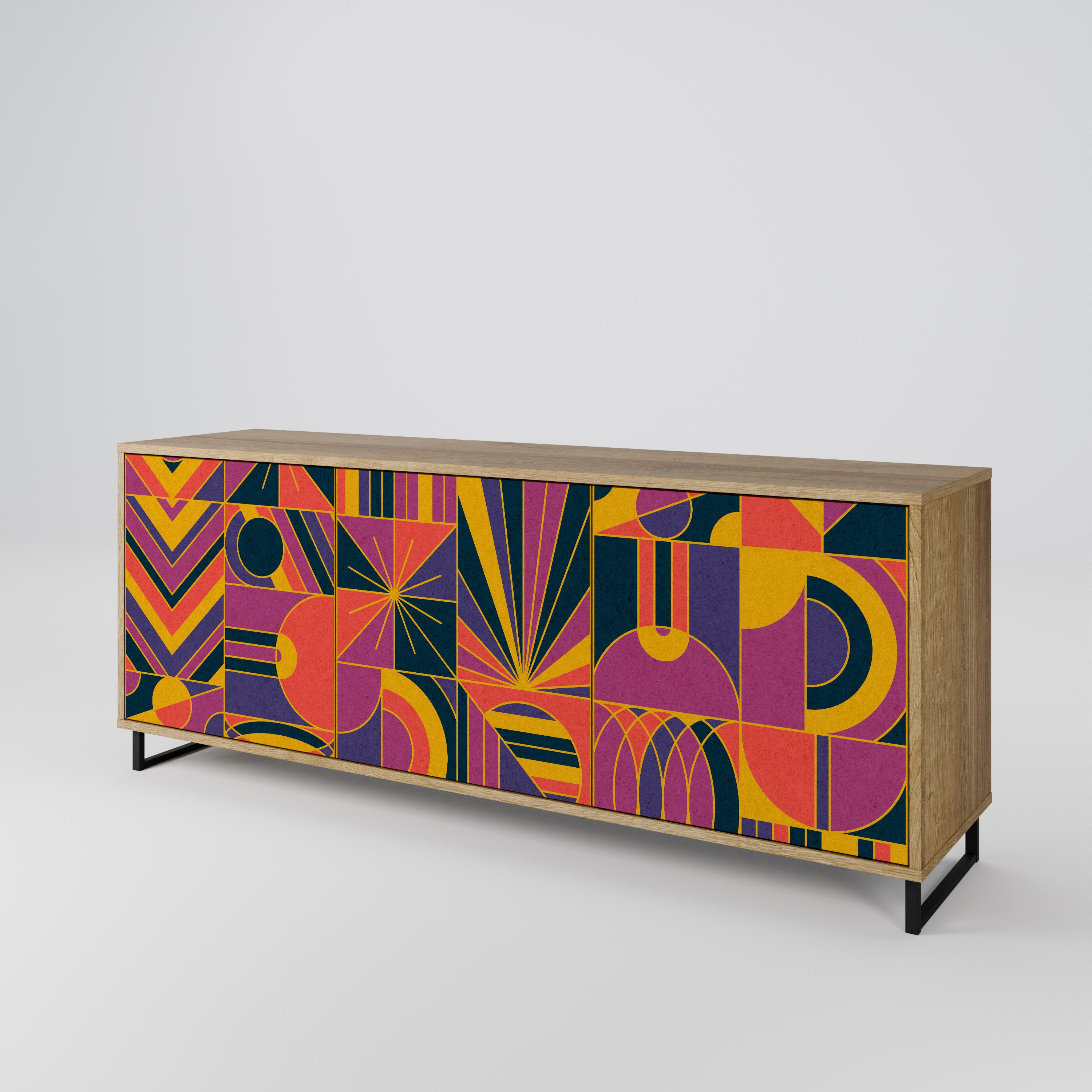 ELECTRIC PATTERNS 3-Door Sideboard