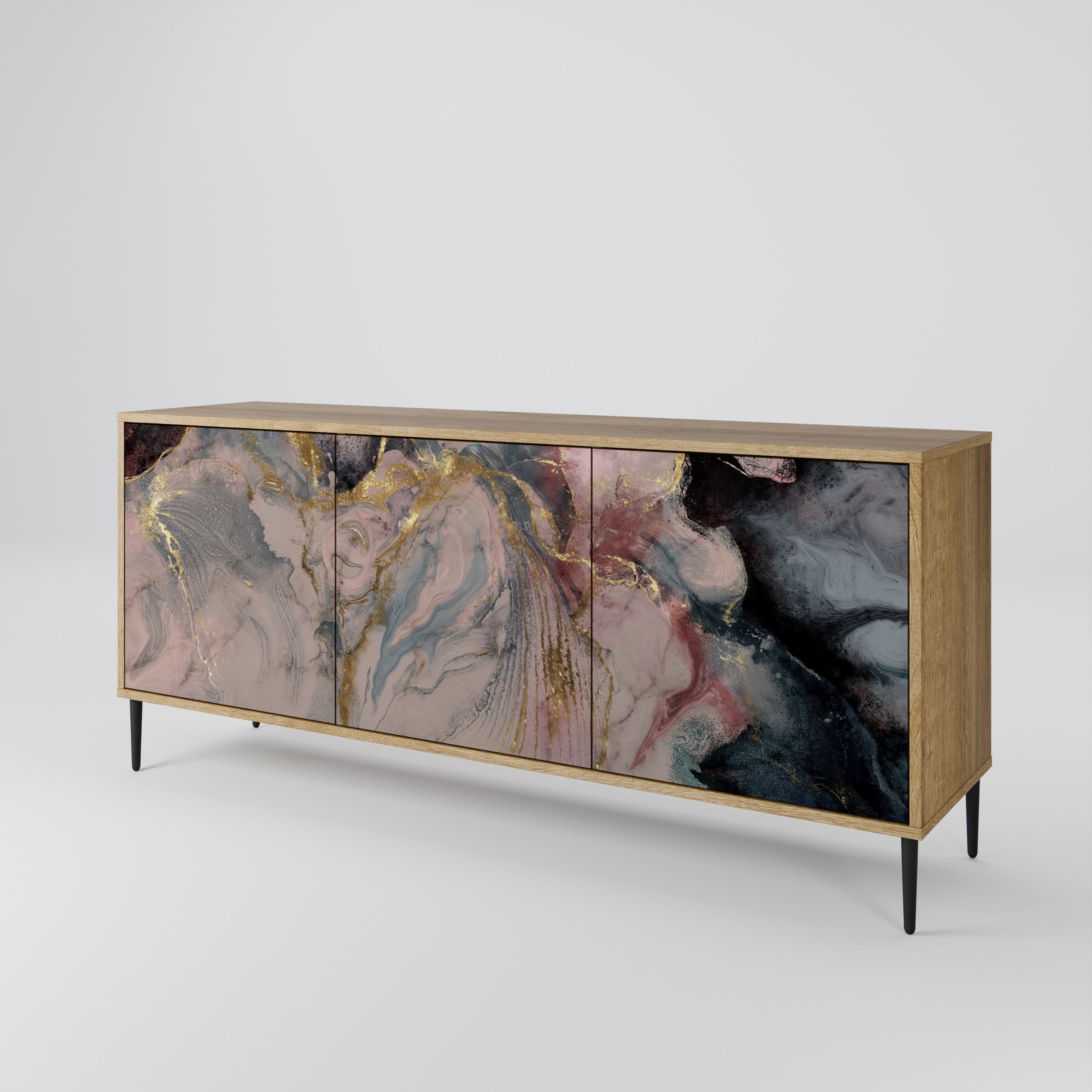 GILDED SWIRLS 3-Door Sideboard