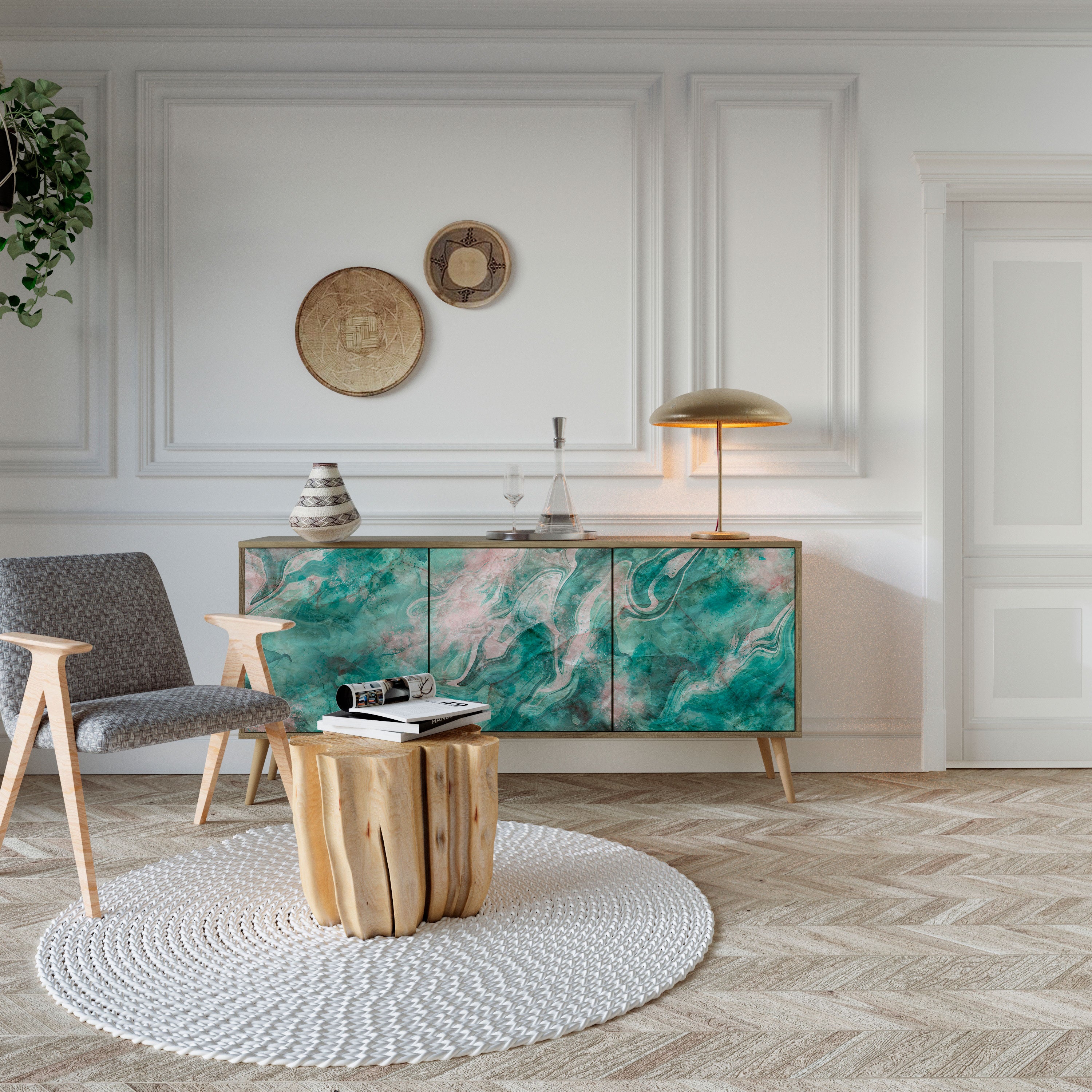 ABSTRACT ALCHEMY 3-Door Sideboard