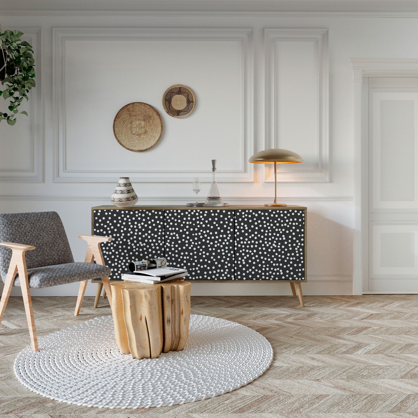 BLINDING LIGHTS Třídveřová komoda