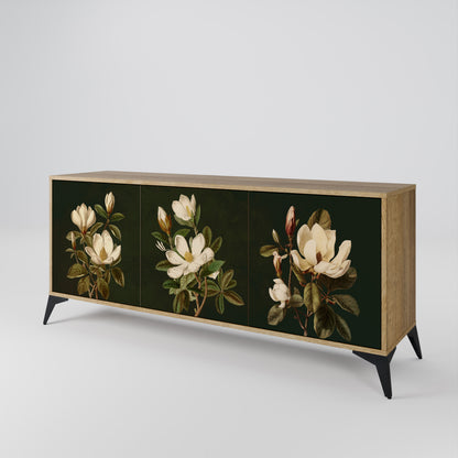 FLORAL NOIR Třídveřová komoda