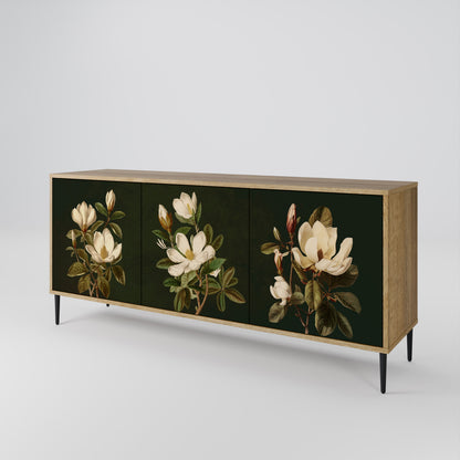 FLORAL NOIR Třídveřová komoda