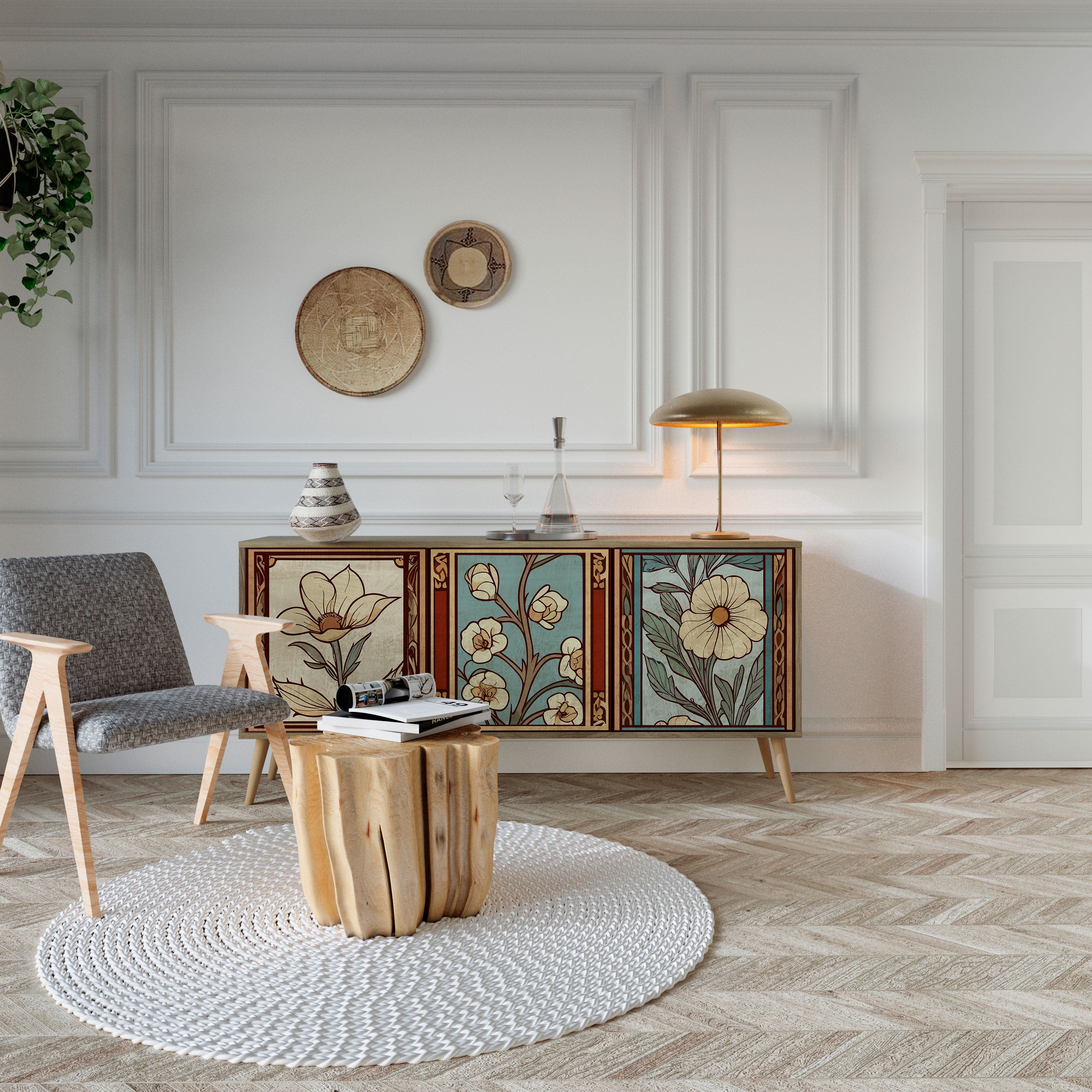 TIMELESS FLORA 3-Door Sideboard