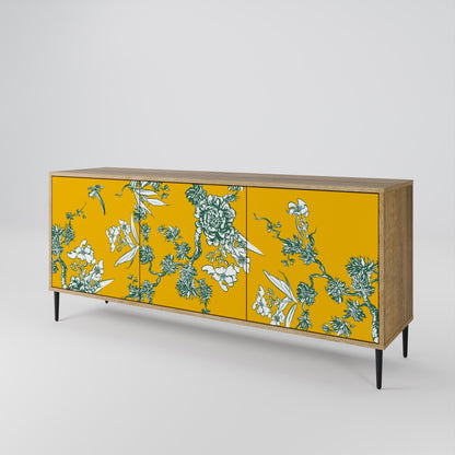 YELLOW CHINOISERIE Třídveřová komoda
