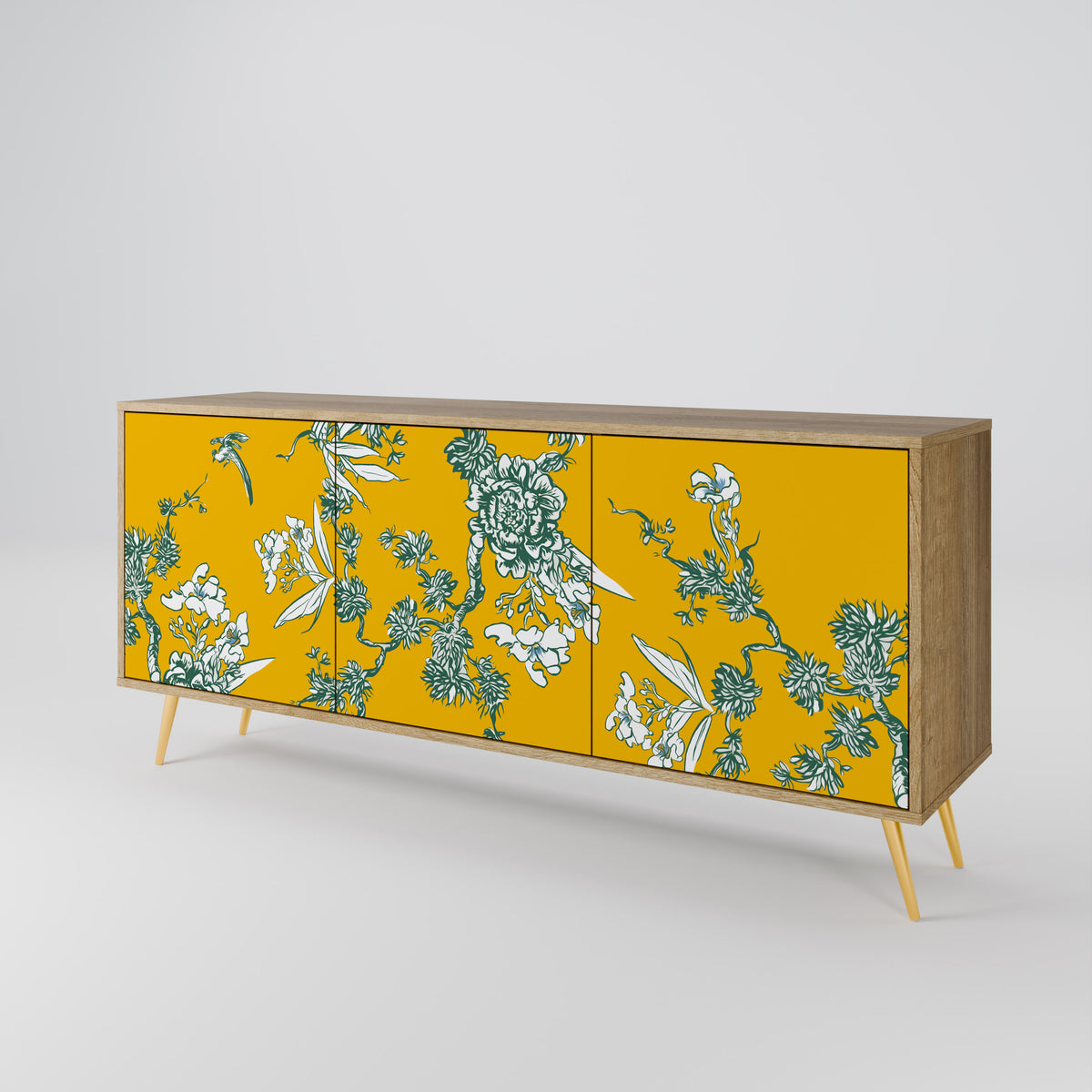 YELLOW CHINOISERIE Třídveřová komoda