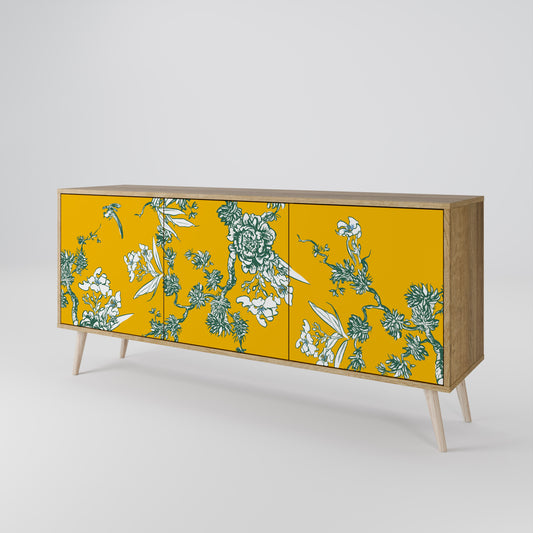 YELLOW CHINOISERIE Třídveřová komoda