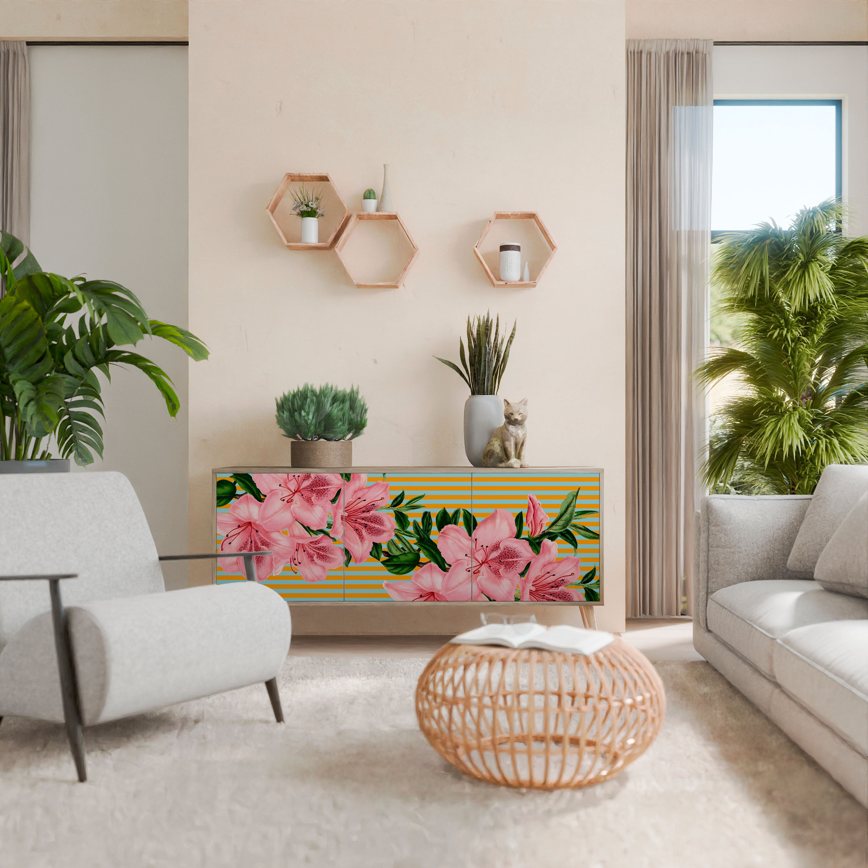 FRAGILE BEAUTY 3-Door Sideboard