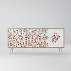 FLOWERS AND STRAWBERRIES 3-Door Sideboard