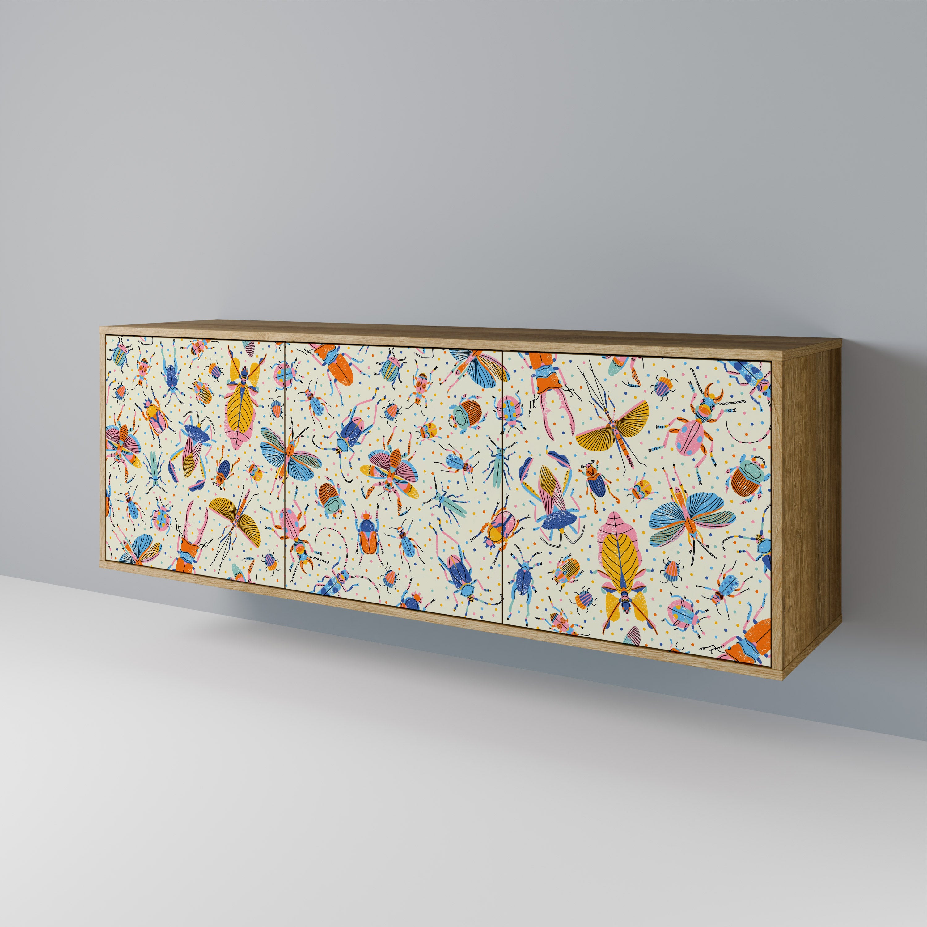 COLORFUL INSECTS 3-Door Sideboard