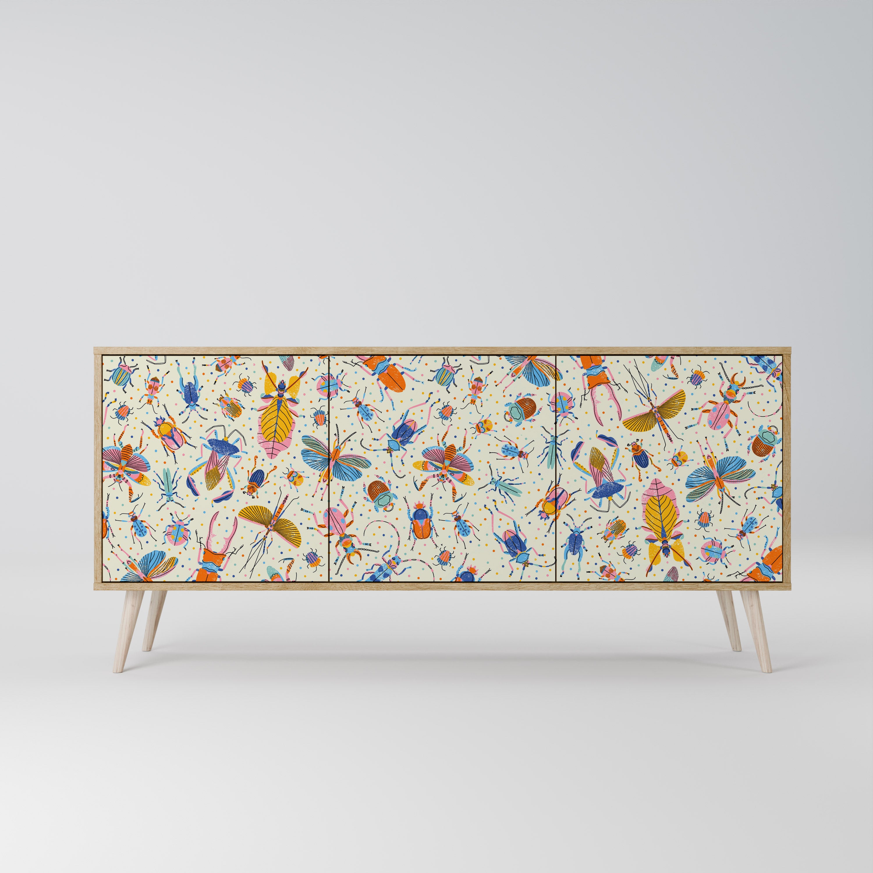 COLORFUL INSECTS 3-Door Sideboard
