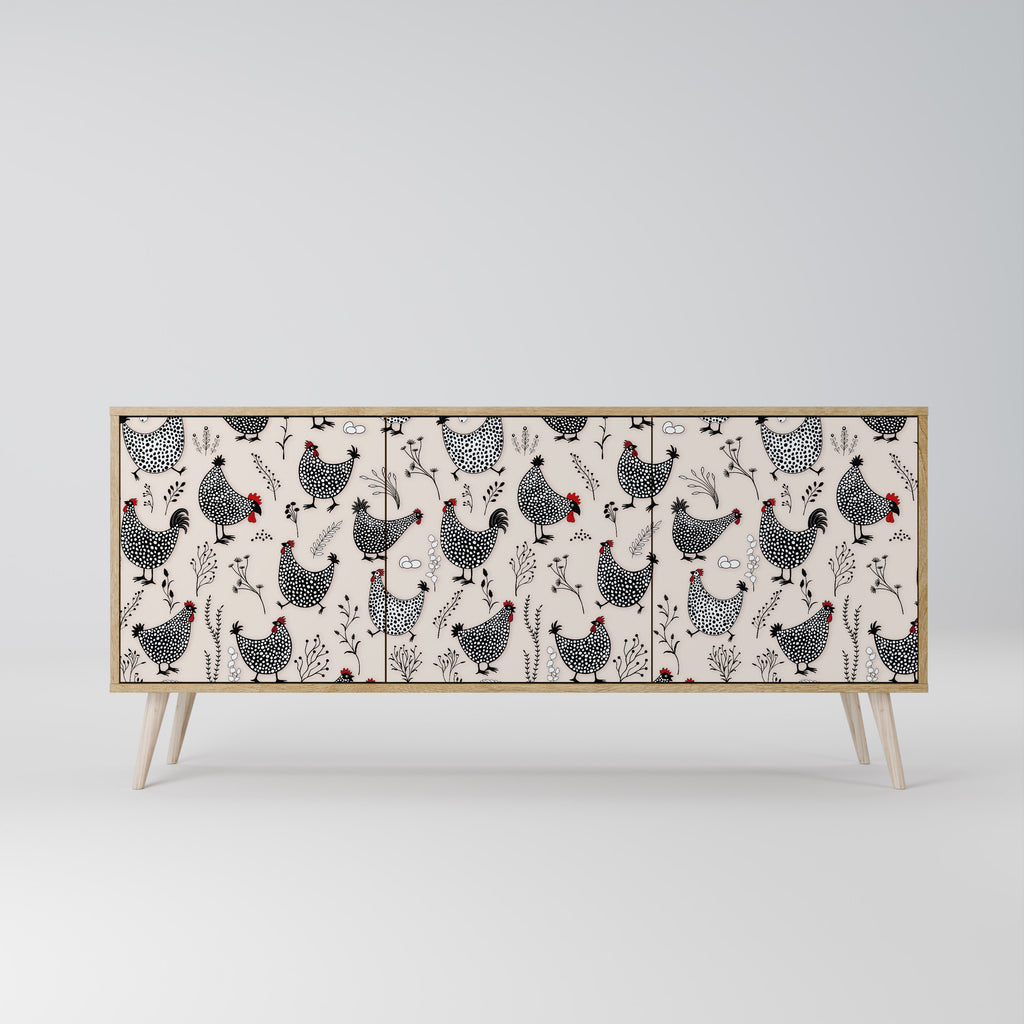 HAPPY HENS 3-Door Sideboard