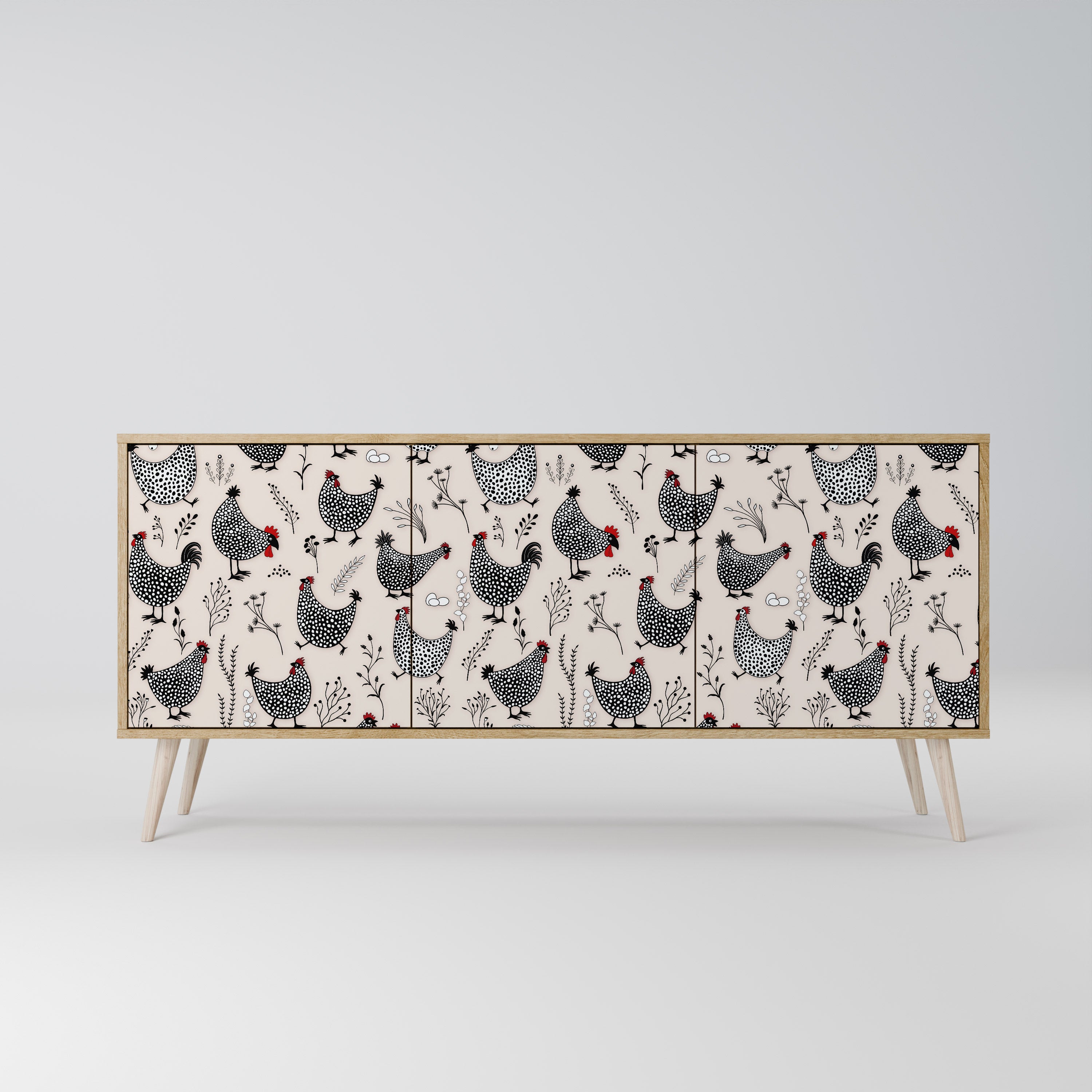 HAPPY HENS 3-Door Sideboard