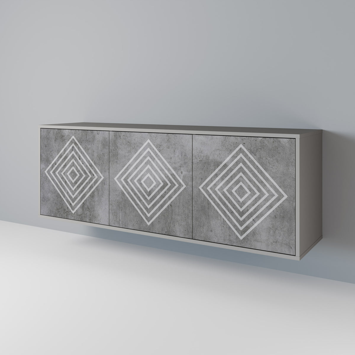 POLYGONAL ARTISTRY Třídveřová komoda