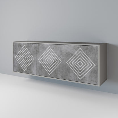 POLYGONAL ARTISTRY Třídveřová komoda