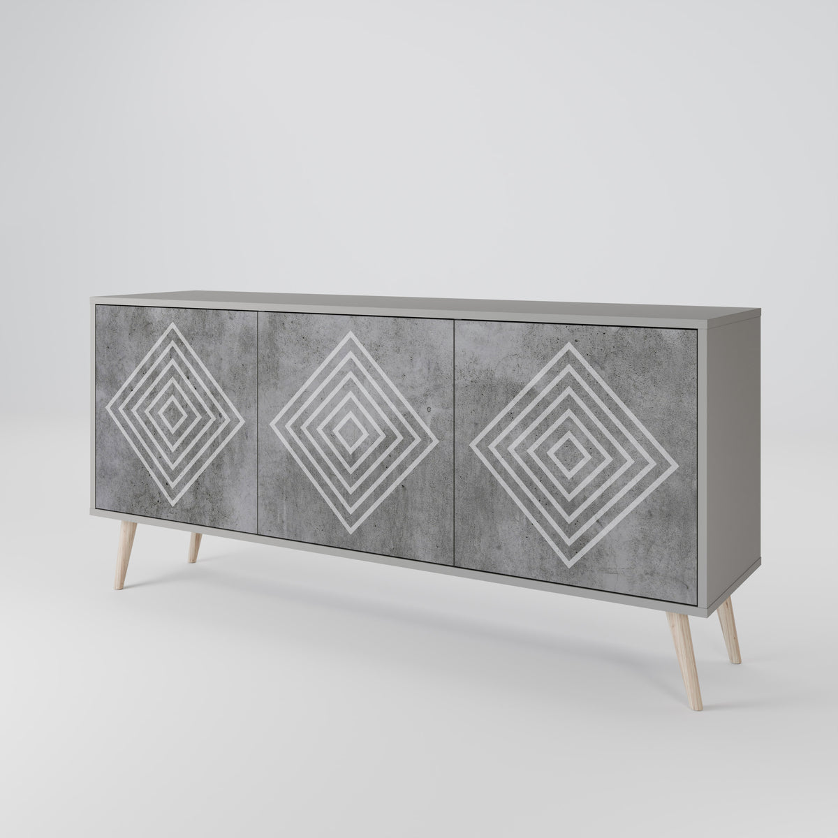 POLYGONAL ARTISTRY Třídveřová komoda