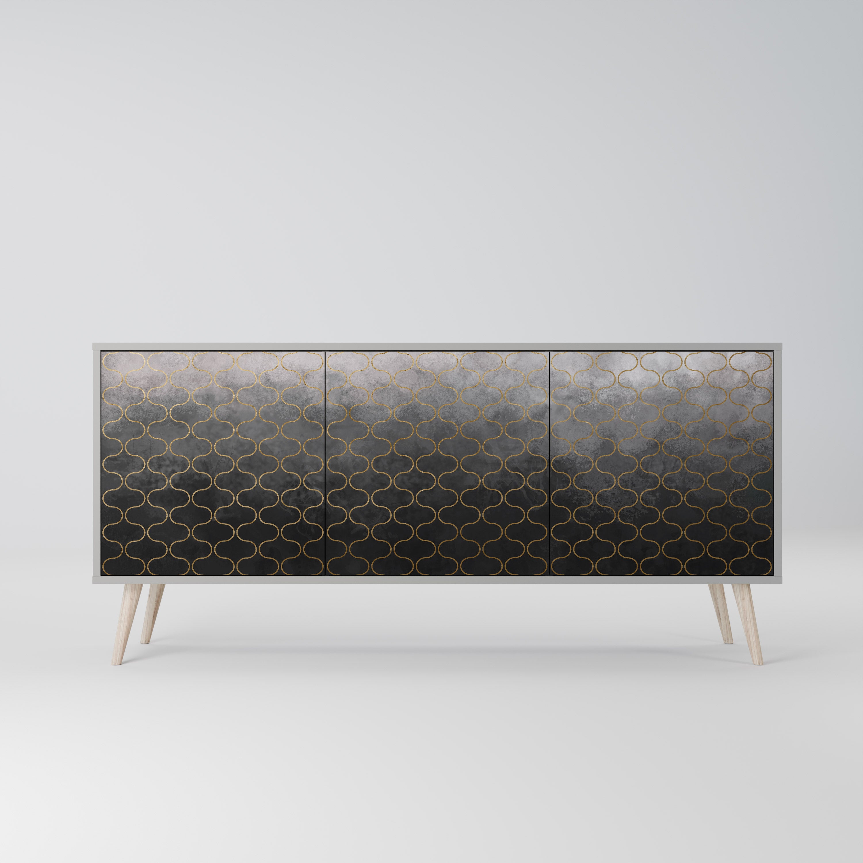 TESSELATED GRAYISH 3-Door Sideboard