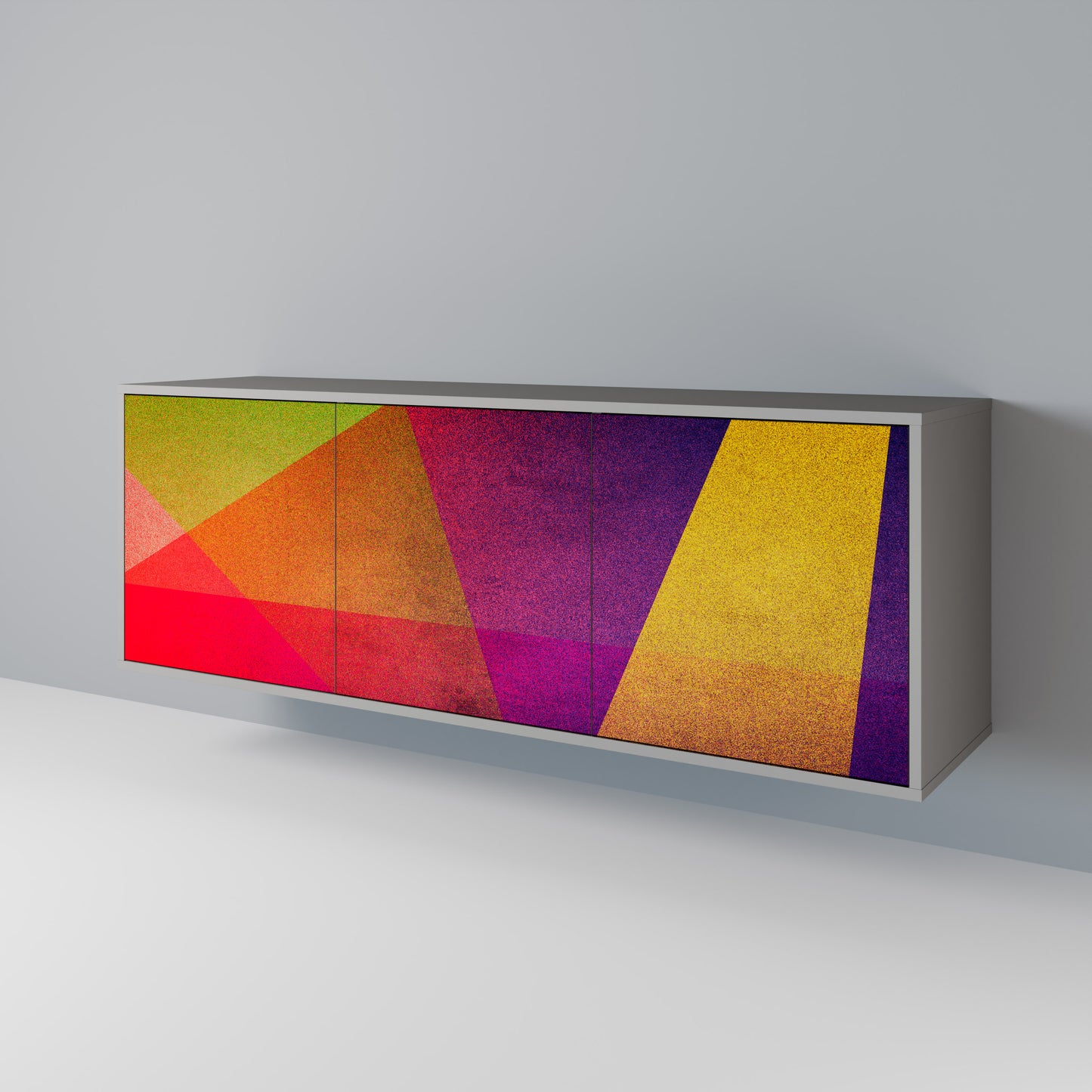 VIVID GEOMETRY Třídveřová komoda