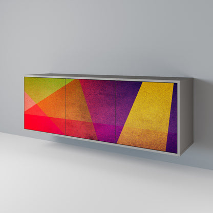 VIVID GEOMETRY Třídveřová komoda