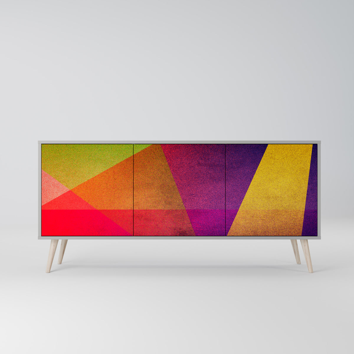 VIVID GEOMETRY Třídveřová komoda