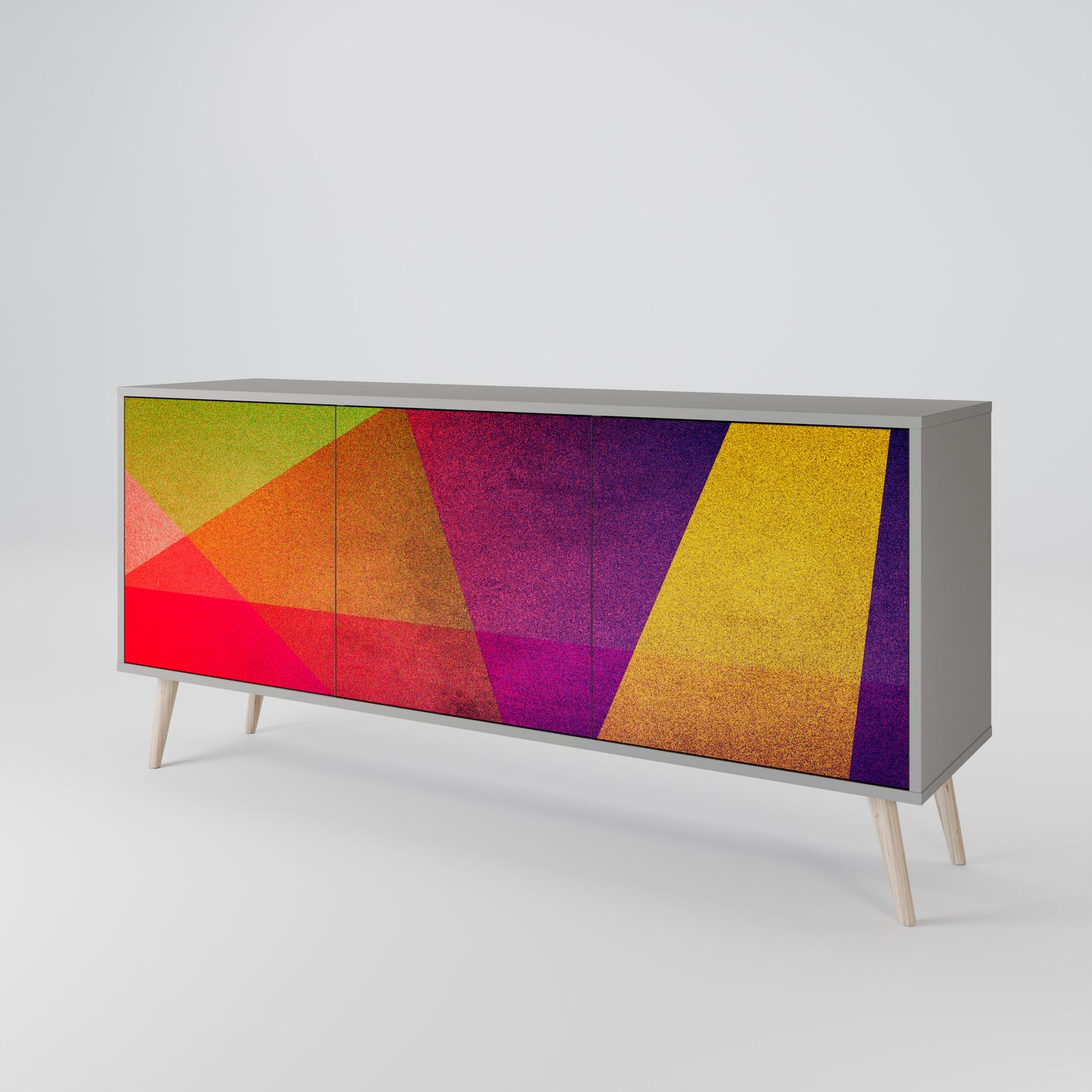 VIVID GEOMETRY Třídveřová komoda