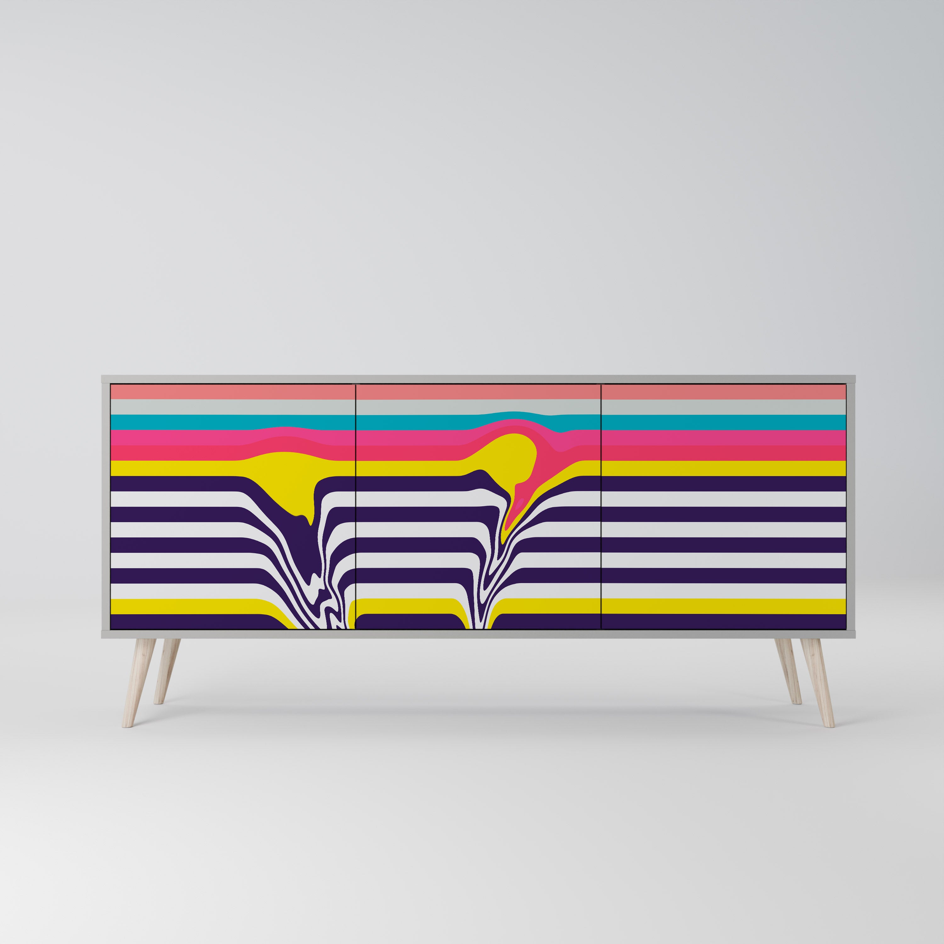 TONE COLLAPSE Třídveřová komoda