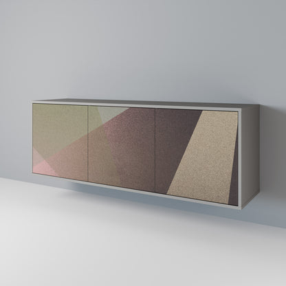 BEIGE GEOMETRY Třídveřová komoda