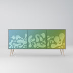 IRREGULAR BLUE Třídveřová komoda