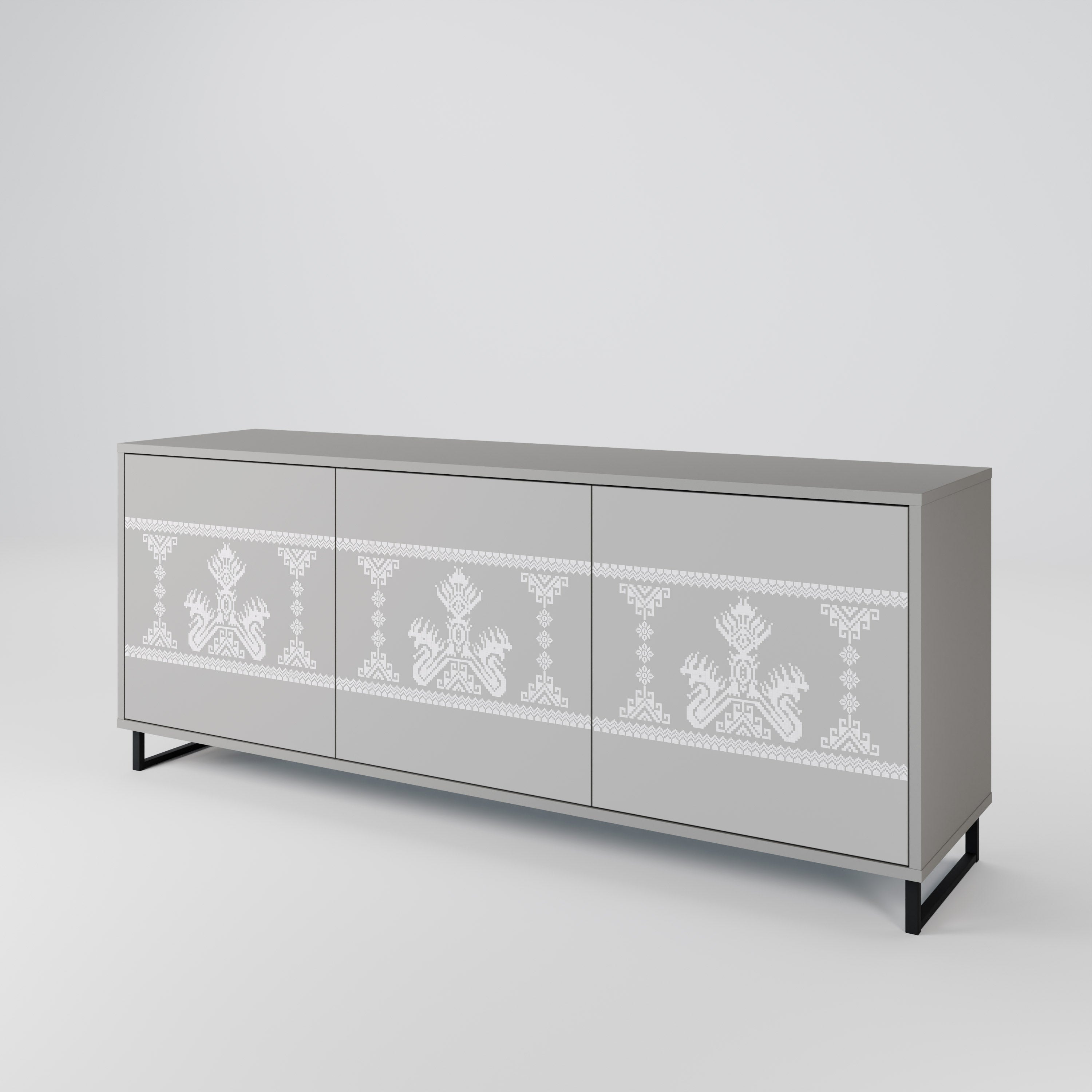 THAI GRAY 3-Door Sideboard