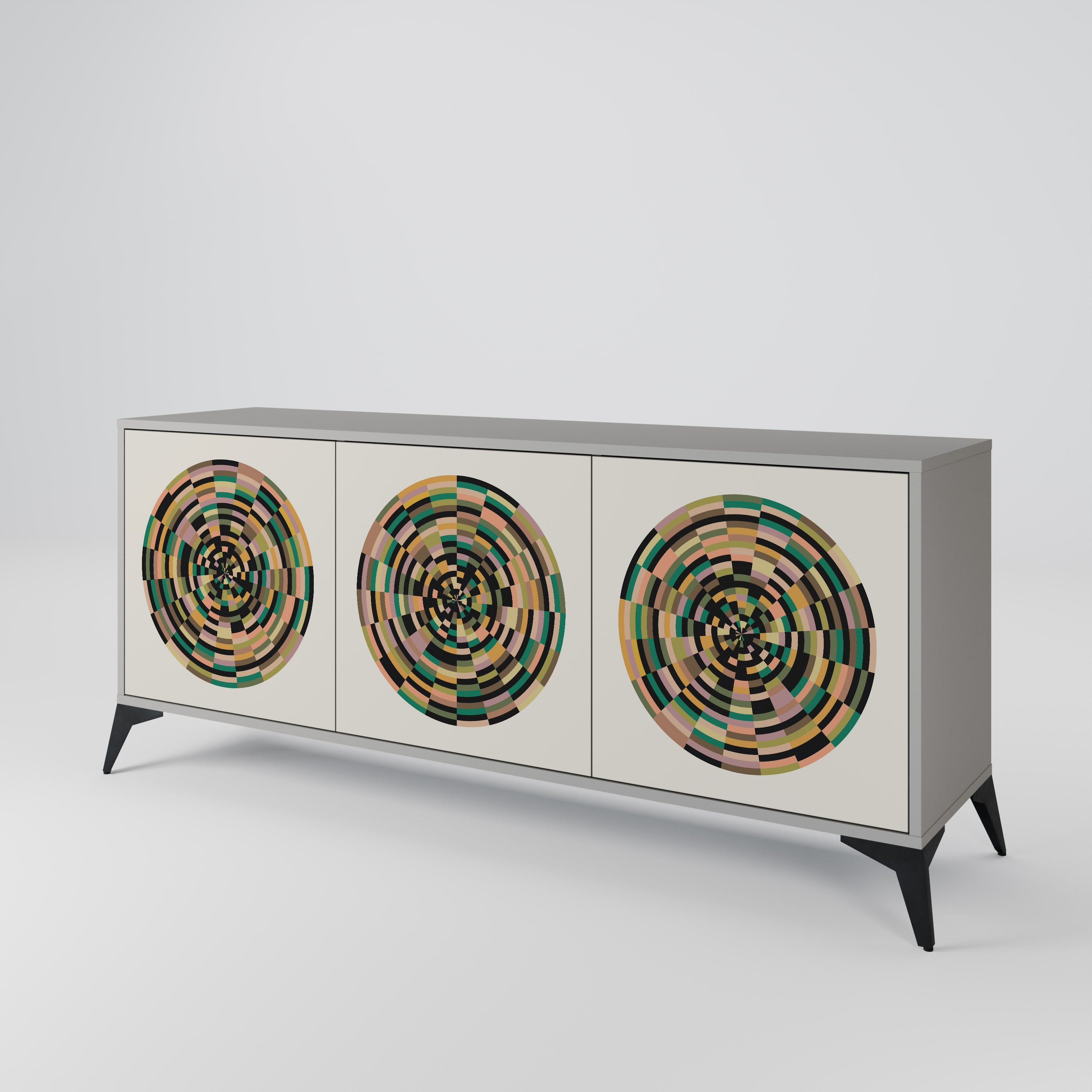 GREEN CIRCLES 3-Door Sideboard