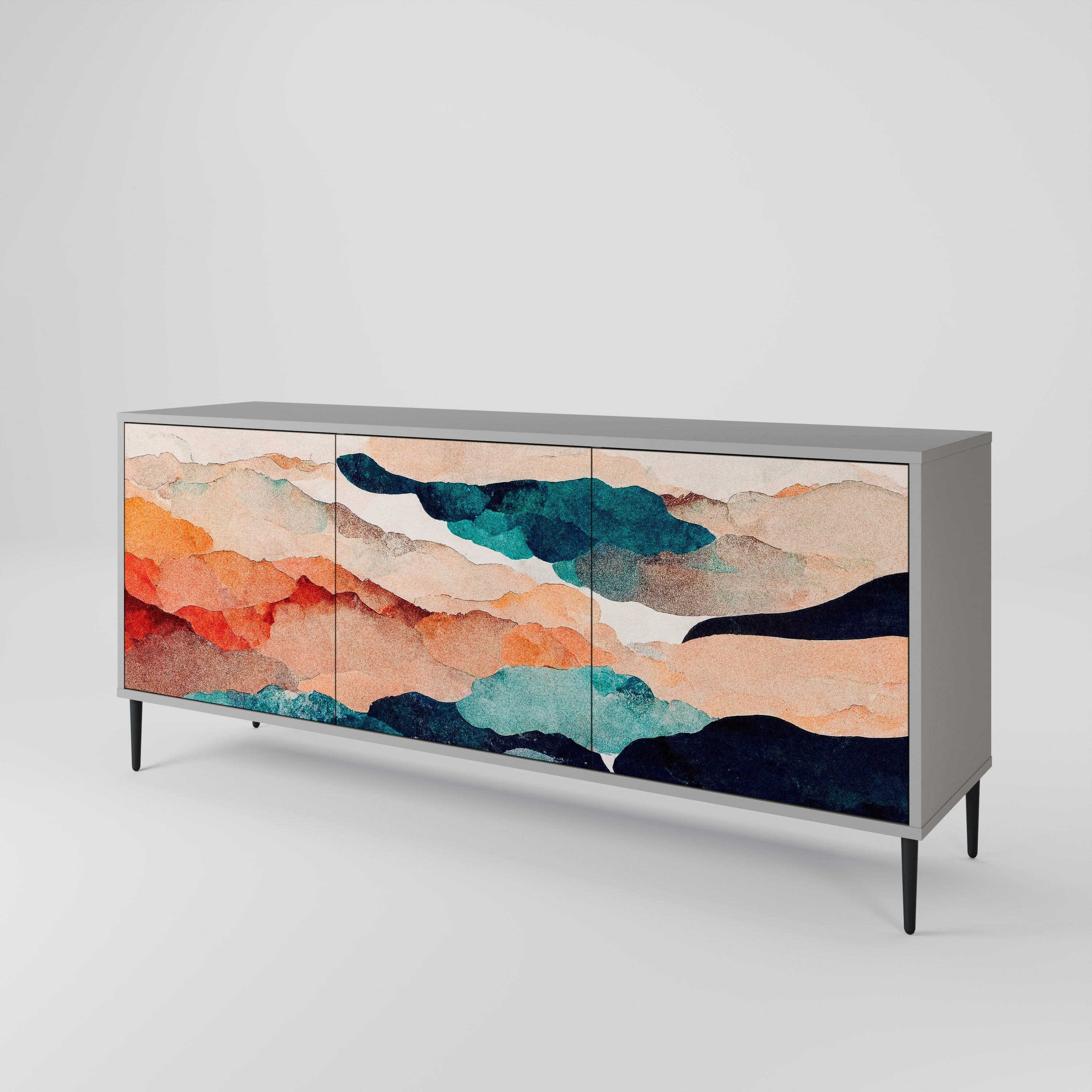 ABSTRACT LANDSCAPE 3-Door Sideboard