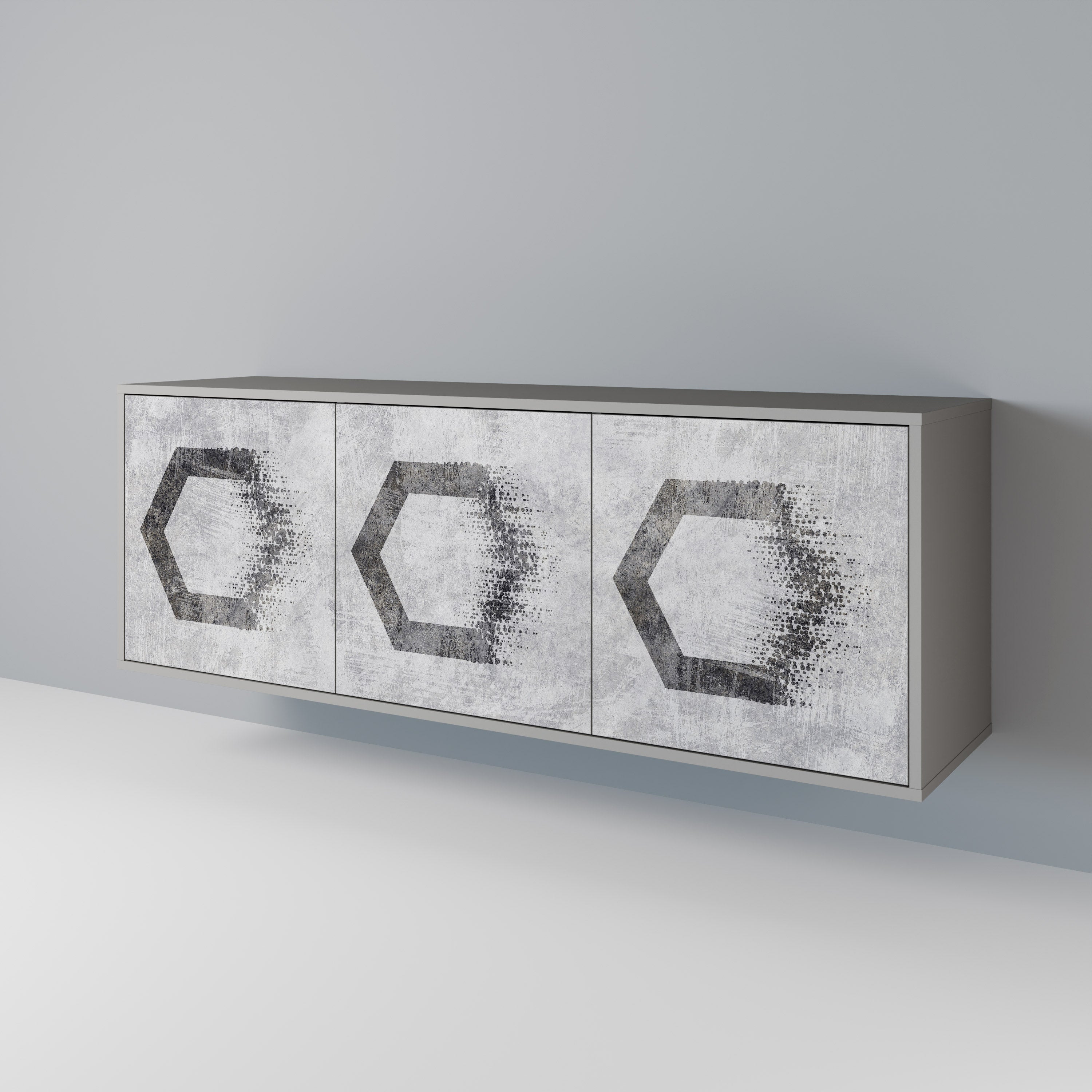 HEXAGONAL FIGURES 3-Door Sideboard