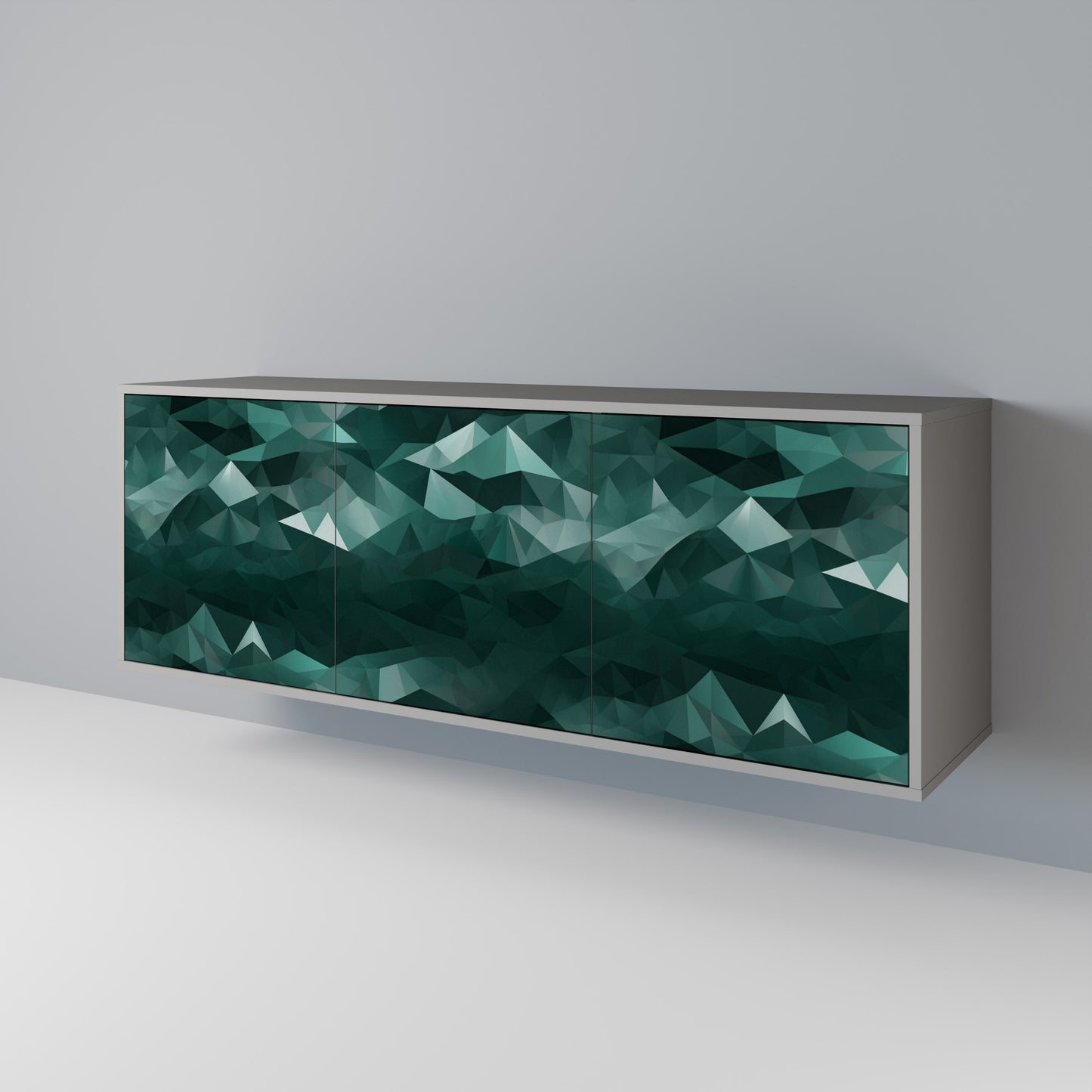POLYGONAL FLOATING Třídveřová komoda