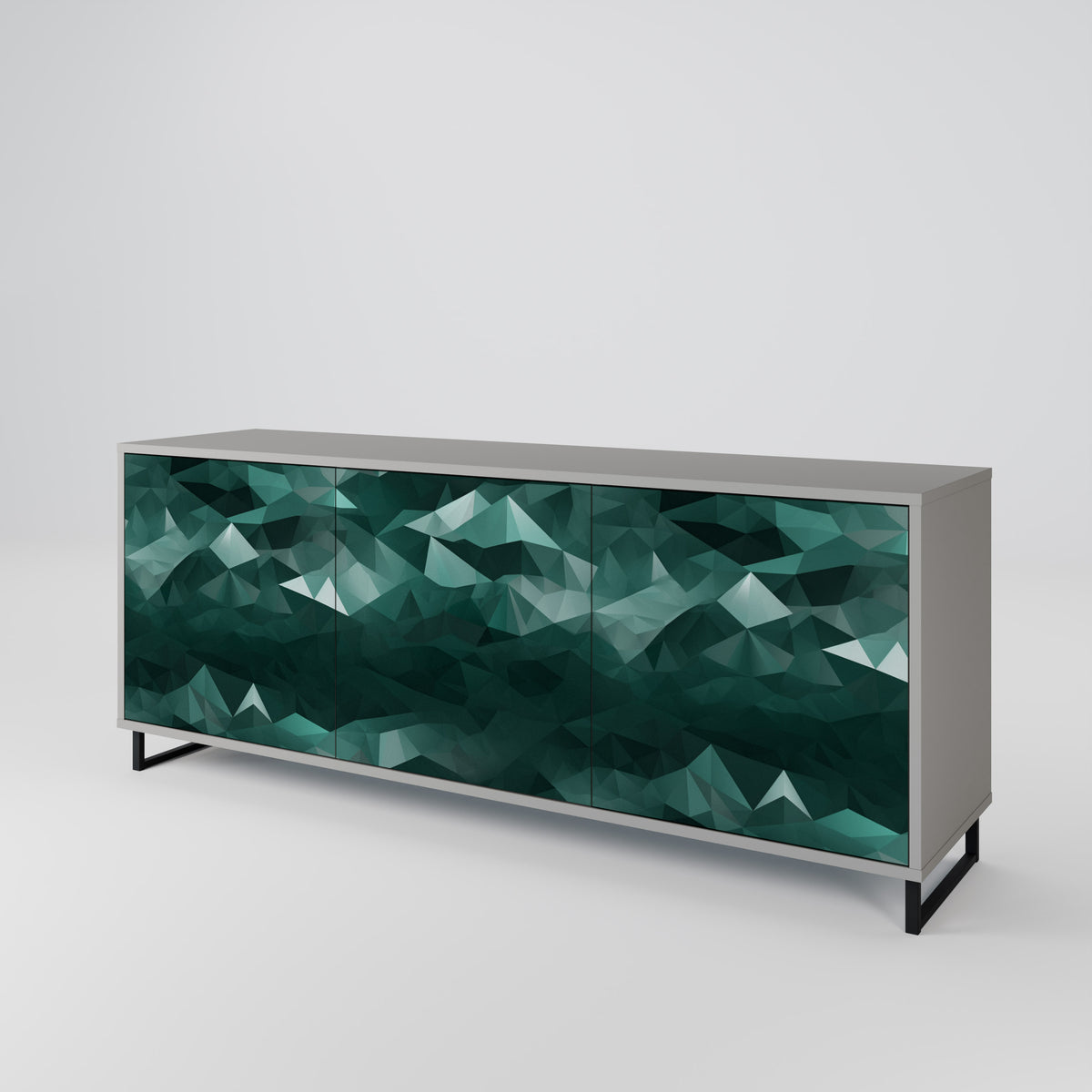 POLYGONAL FLOATING Třídveřová komoda