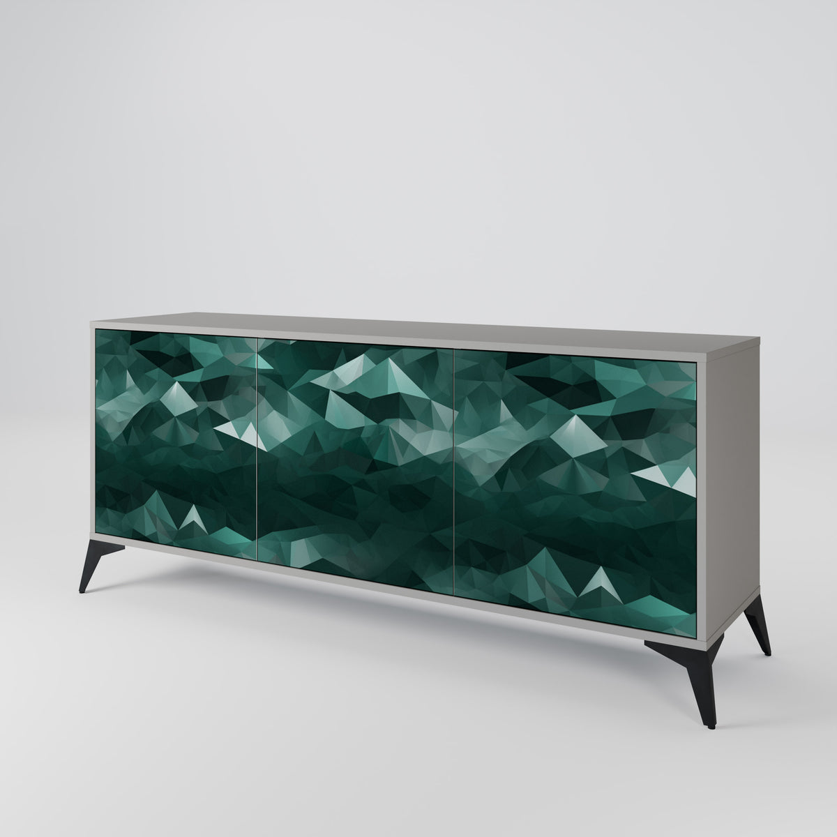 POLYGONAL FLOATING Třídveřová komoda