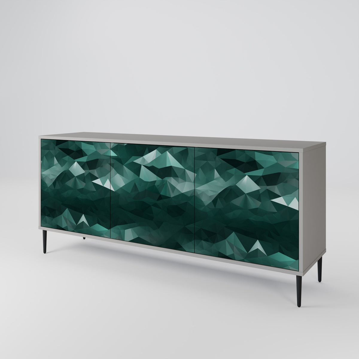 POLYGONAL FLOATING Třídveřová komoda