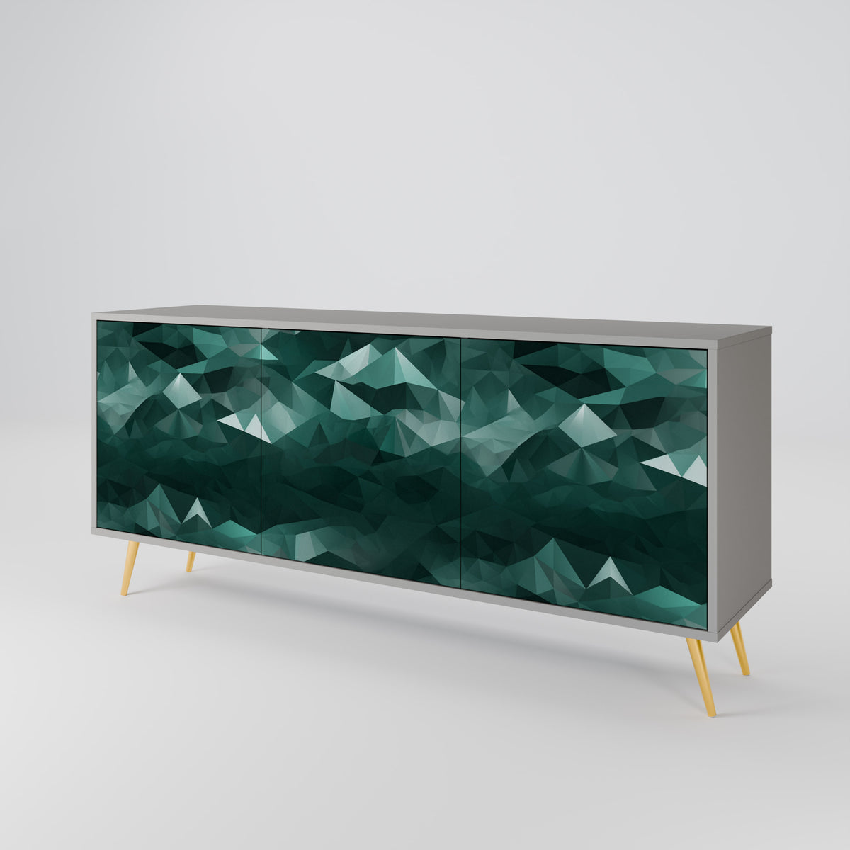 POLYGONAL FLOATING Třídveřová komoda