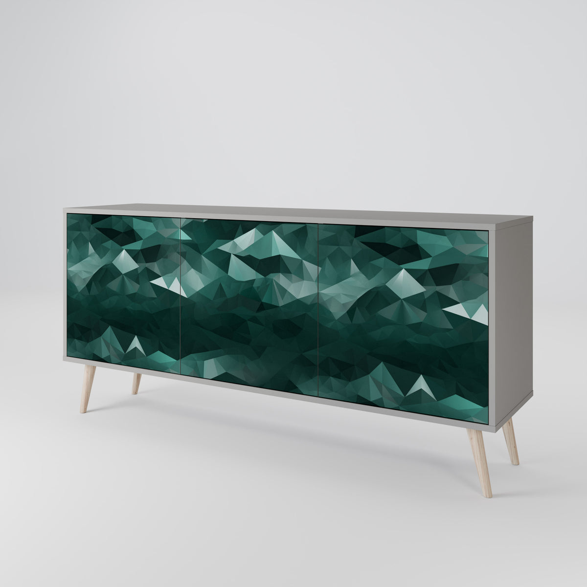 POLYGONAL FLOATING Třídveřová komoda