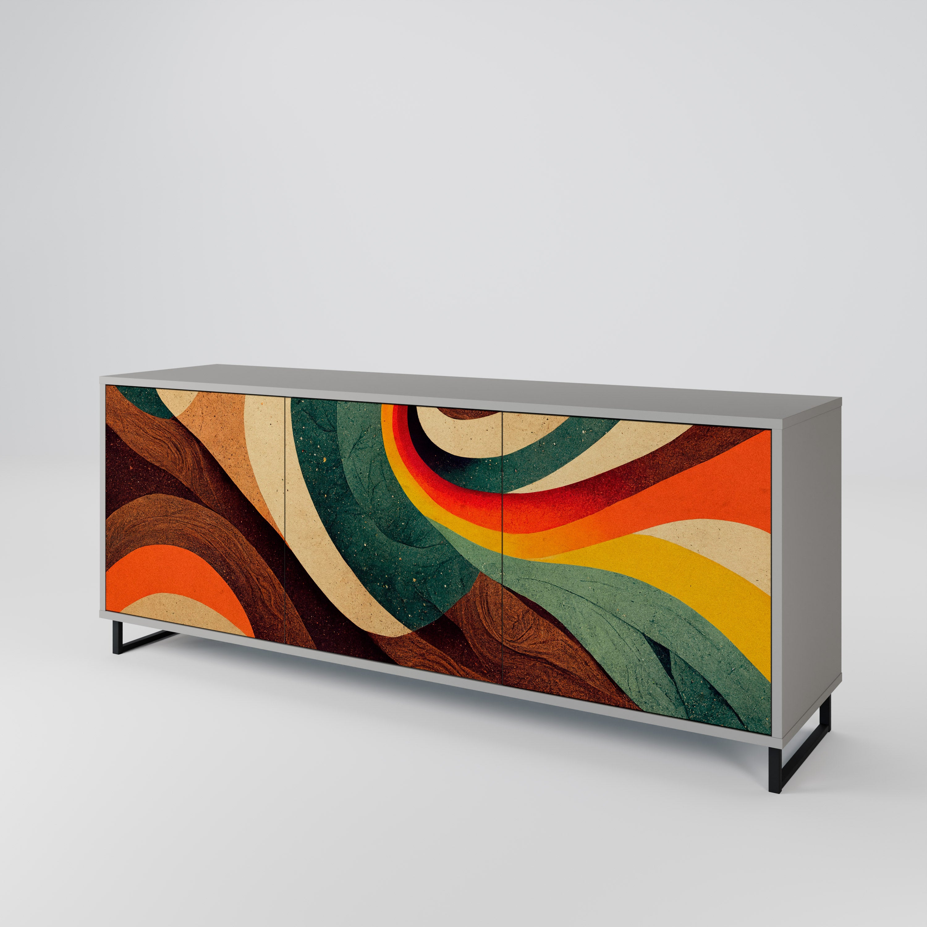 COLORFUL STRANDS 3-Door Sideboard