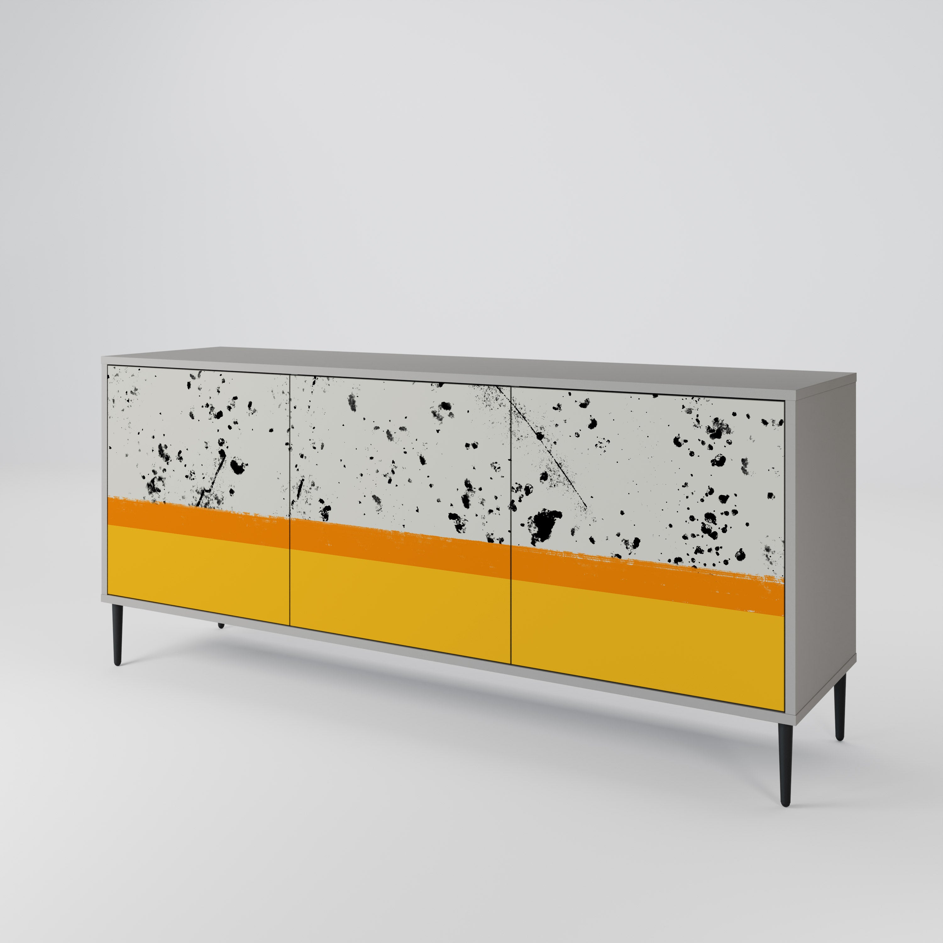 DYED BY ORANGE 3-Door Sideboard