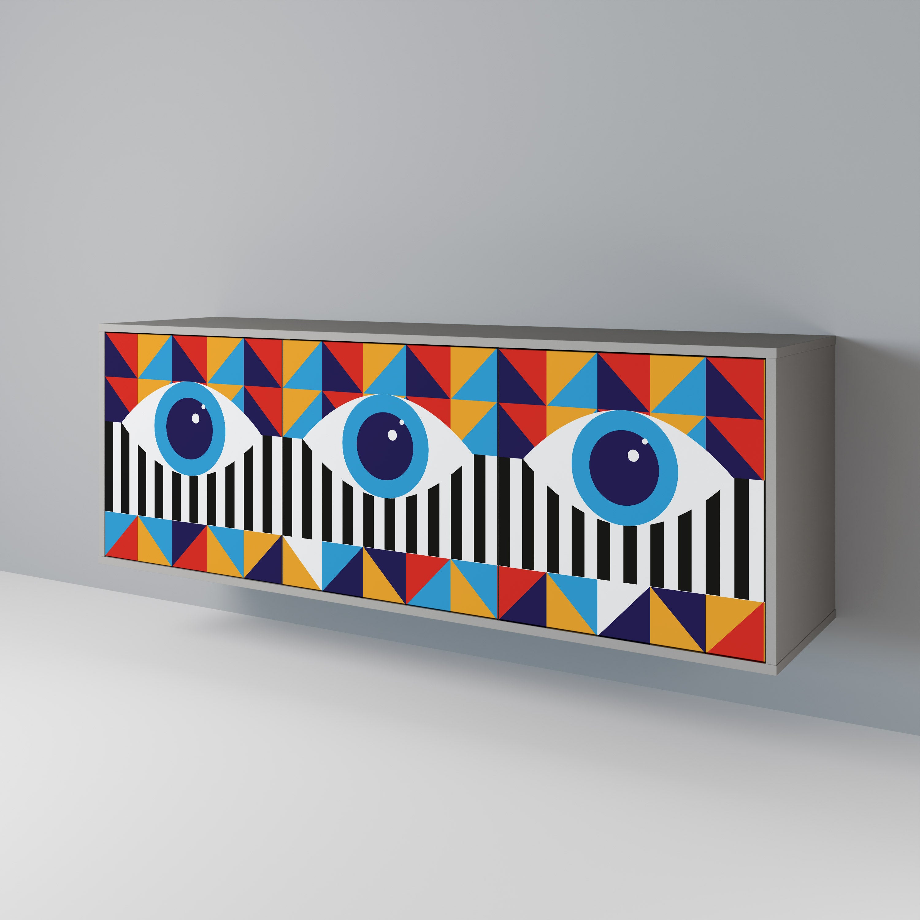ABSTRACTION AND GEOMETRY 3-Door Sideboard