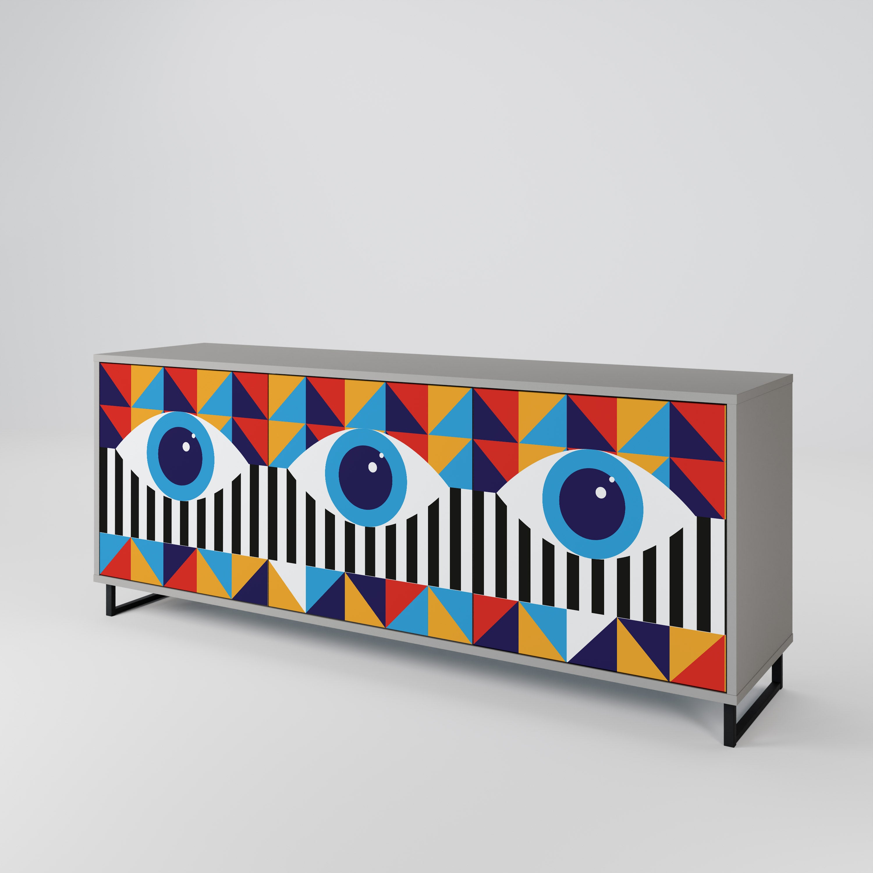 ABSTRACTION AND GEOMETRY 3-Door Sideboard