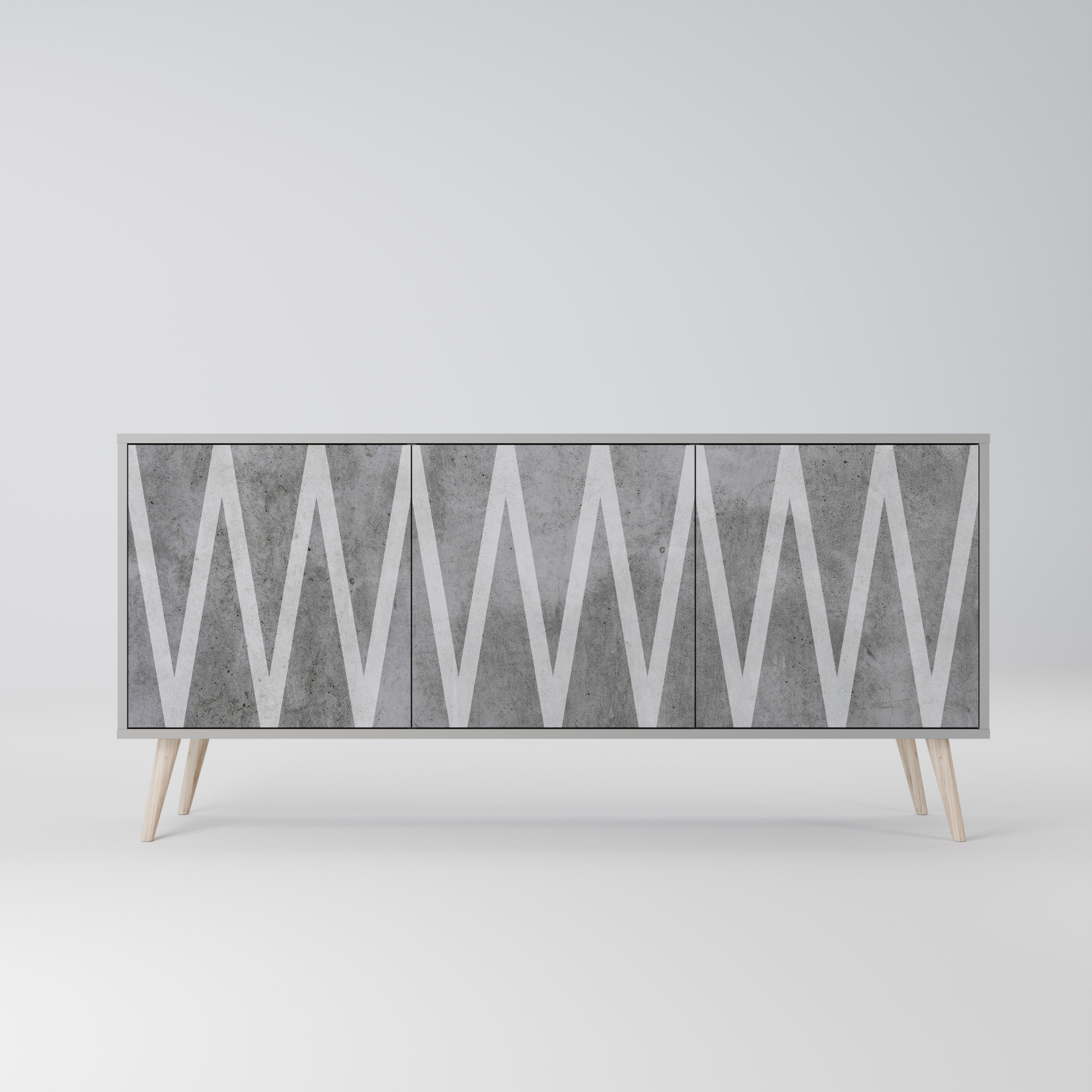 SOLID ZIG ZAG 3-Door Sideboard