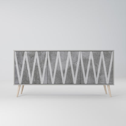 SOLID ZIG ZAG Třídveřová komoda