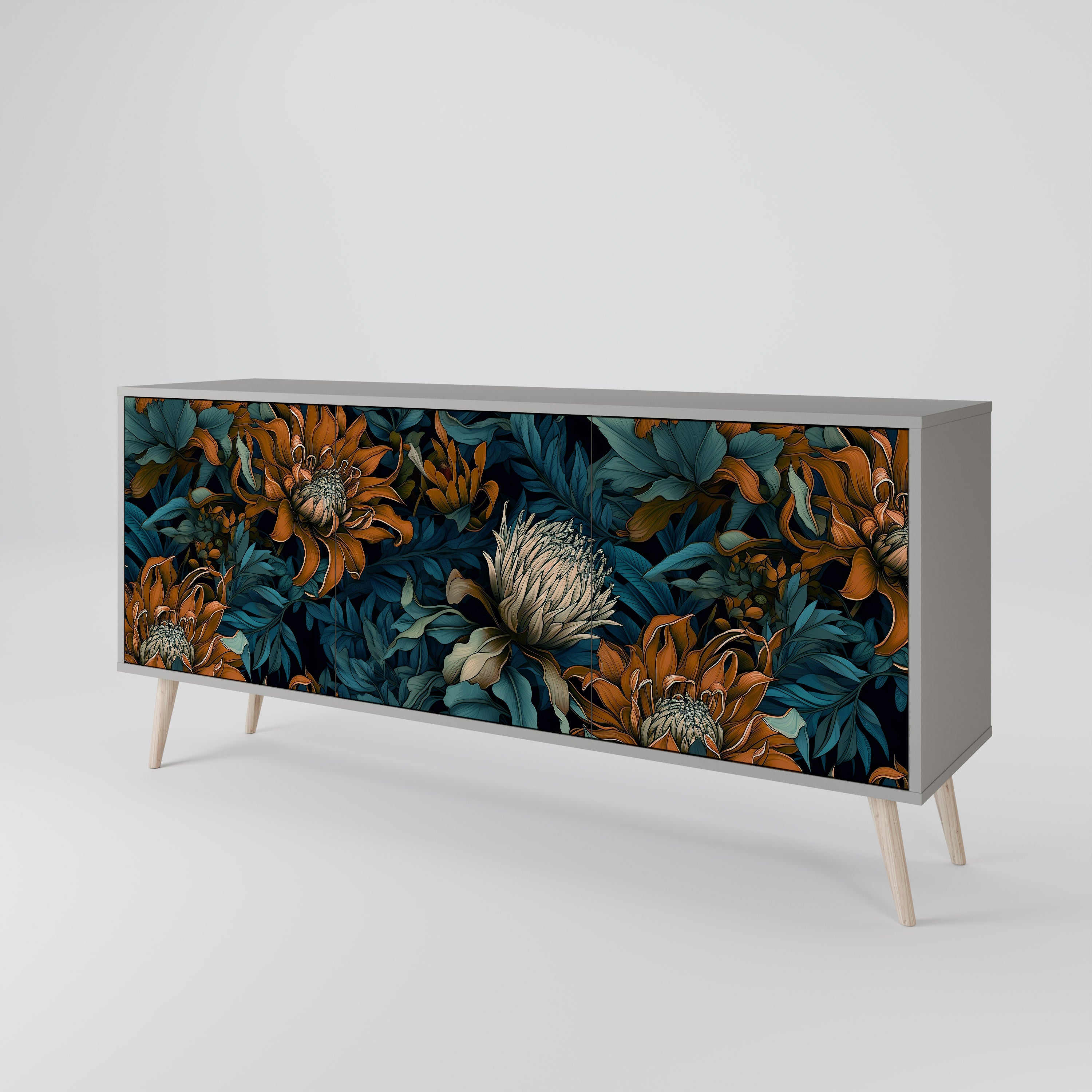 MORNING BLOOM 3-Door Sideboard