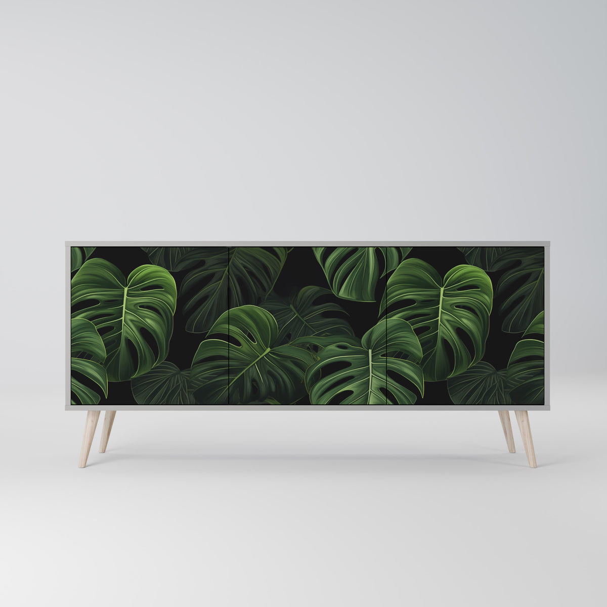 INFINITE MONSTERA Třídveřová komoda