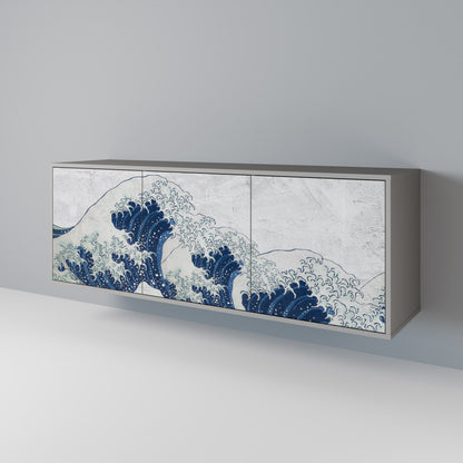 THE GREAT WAVE AT KANAGAWA Třídveřová komoda