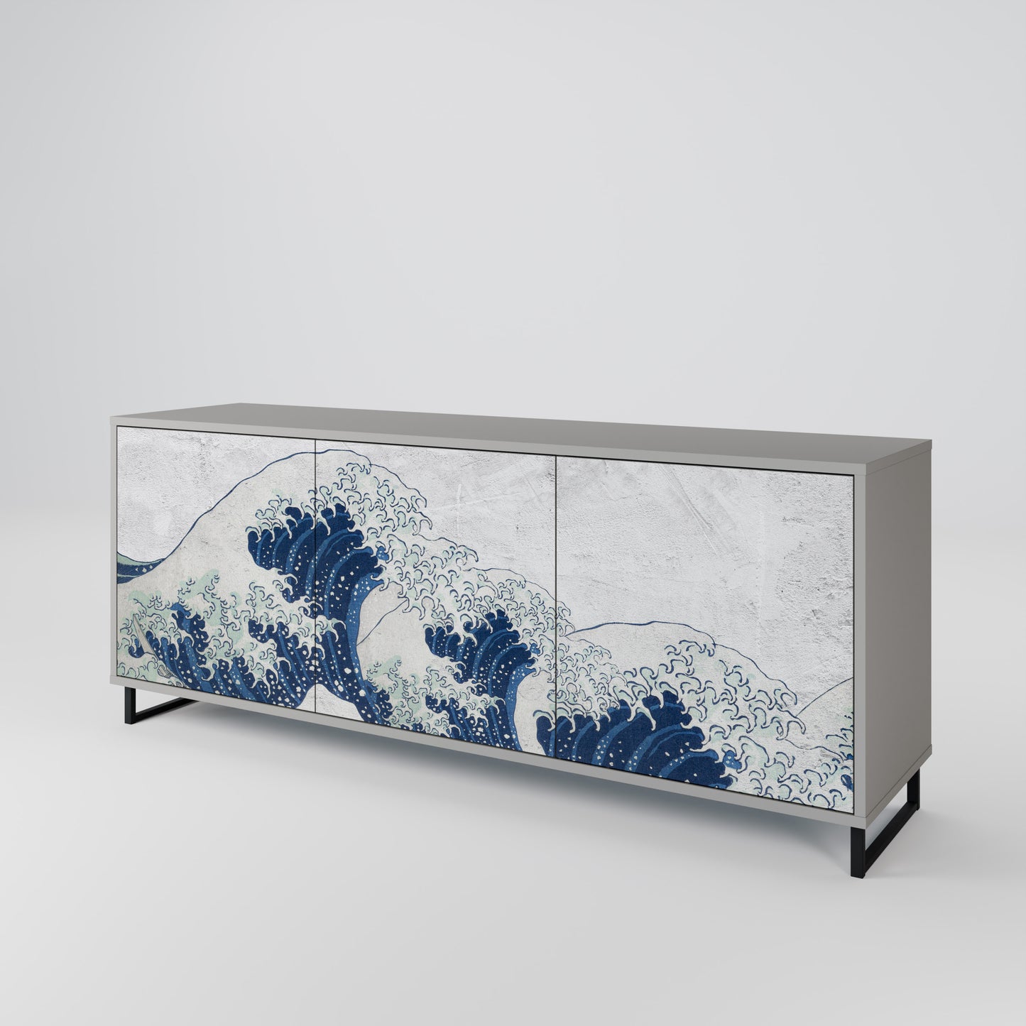 THE GREAT WAVE AT KANAGAWA Třídveřová komoda